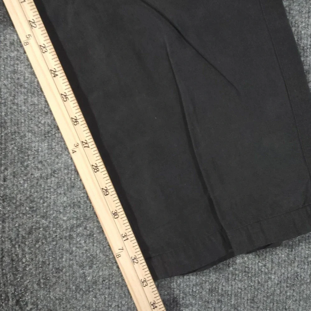 Nat Nast Pants Mens 38 Black Flat Front Silk Cotton Blend Luxury Originals Dress